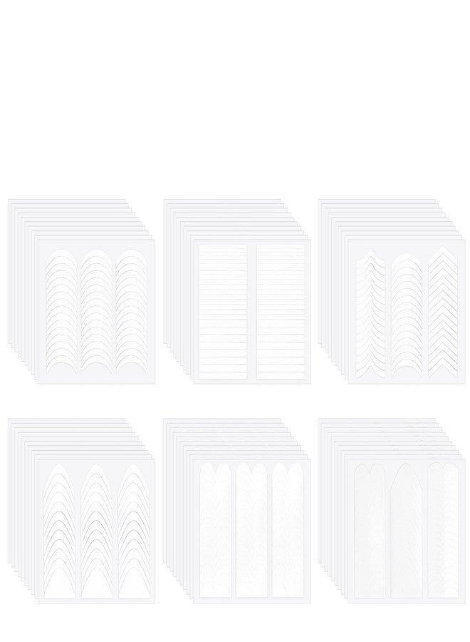 Larrel 2350Pcs French Tip Nail Stickers, French Manicure Strips, Frenchs Tip Guide Stencils for Nail Art, Self Adhesive White Tips Stickers for Women DIY Nails Stencil Tools(60 Sheets 6 Different Designs) - Image 1
